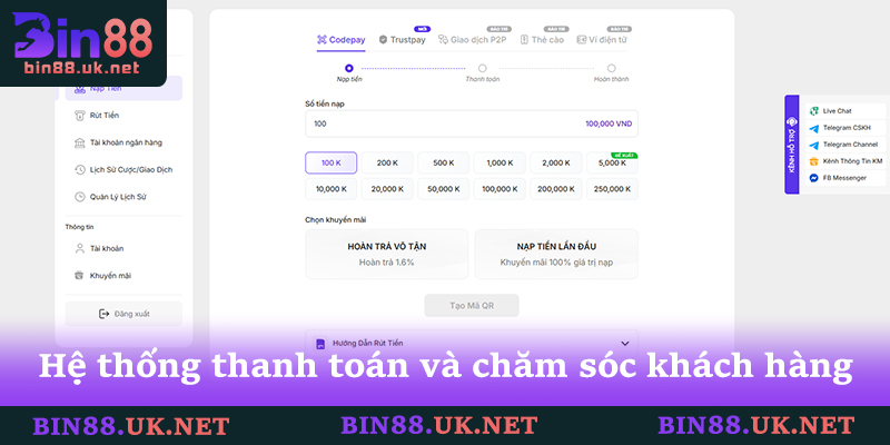 Bin88 bde | Nhà Cái Uy Tín - Thể Thao Casino link BIN88.COM 2026 12 Hệ thống thanh toán và chăm sóc khách hàng