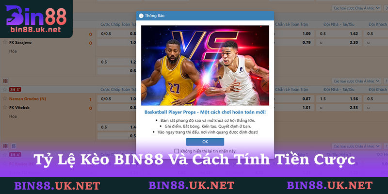 Tỷ Lệ Kèo BIN88 Và Cách Tính Tiền Cược Chính Xác Nhất