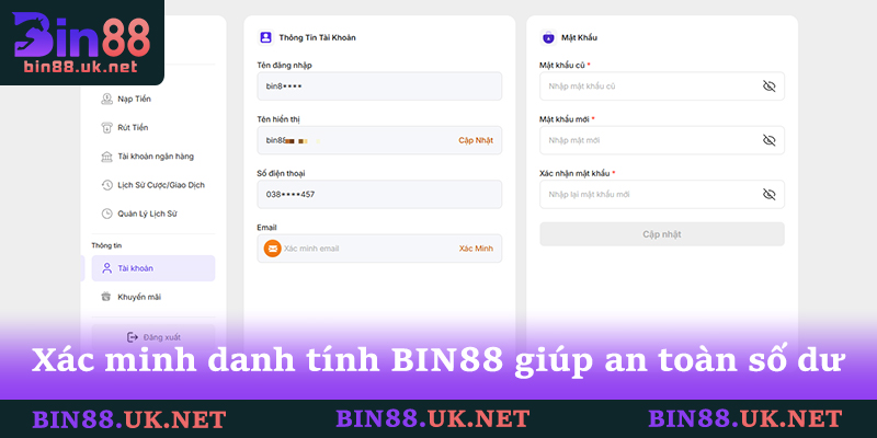 Xác minh danh tính BIN88 giúp tăng cường an toàn số dư